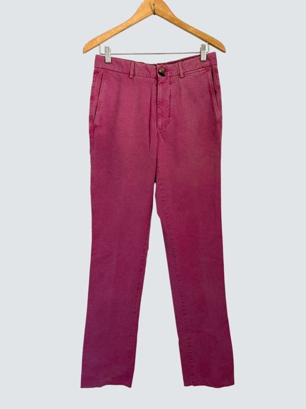 Incotex Venezia 1951 Mens Pink Cotton Pants Size 46 Slim Fit